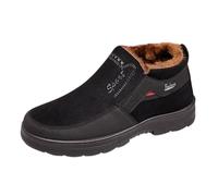 Generisch Men's Warm Snow Shoes, Outdoor Shoes, Winter Shoes, Slip-On Work Shoes, Large Sizes, Casual Shoes, Vintage Loafers, Non-Slip Cushioning Sports Shoes for Everyday Use and Casual, black, 13.5