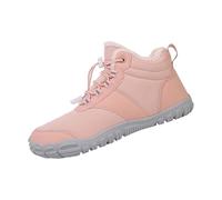 Generisch Men's Warm Snow Shoes, Winter Shoes, Men's Outdoor Chneest Boots with Lacing, Winter Boots, High-Top Sports Shoes, Non-Slip Casual Shoes, Plain Comfortable Jogging Shoes for Men, pink, 36 EU