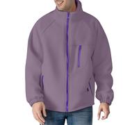 Generisch Men's Warm Winter Jacket, Fleece Jacket with Fleece Inside, Transition Jacket, Zip, Softshell Jacket, Stand-Up Collar, Leisure Jacket, Outdoor Sweat Jacket, Comfortable Thermal Jacket for