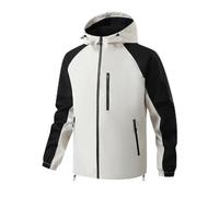 Generisch Men's Waterproof Rain Jacket with Hood, Wind Jacket, Men's Lightweight Waterproof Windbreaker Jacket, Hiking, Outdoor Outerwear, Softshell Jackets, Lightweight Raincoat, All-Weather Cycling