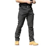 Generisch Men's Waterproof Tactical Trousers with Multi Pockets, Breathable, Windproof, Outdoor Trousers, Softshell Trousers, Lightweight Golf Trousers, Cargo Trousers, Quick-Drying Hiking Trousers