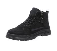 Generisch Men's Winter Boots Men's Winter Fleece Trainers Work Boots - Winter Shoes Lining Made of Plush Lined Warm Snow Boots Leather Biker Boots Lace-up Boots with Non-Slip Sole