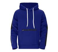 Generisch Men's Winter Hoodie with Double Pockets Design Front Back Casual Leisure Fashion Activity, blue, L