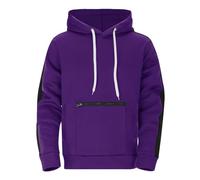 Generisch Men's Winter Hoodie with Double Pockets Design Front Back Casual Leisure Fashion Activity, purple, M