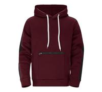 Generisch Men's Winter Hoodie with Double Pockets Design Front Back Casual Leisure Fashion Activity, red, XXL