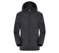 Generisch Men's Winter Jacket with Fur Top Jackets for Men Windproof Ultralight Coats & Jackets for Men Cyclist Clothing Men, black, S