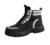 Generisch Men's Winter Shoes, Lined Warm Lace-Up Boots, Hiking Shoes, Non-Slip Trekking Shoes with Padded Insole, Snow Boots, Outdoor Waterproof Boots