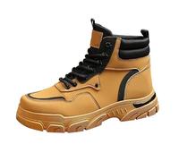 Generisch Men's Winter Shoes, Lined Warm Lace-Up Boots, Hiking Shoes, Non-Slip Trekking Shoes with Padded Insole, Snow Boots, Outdoor Waterproof Boots