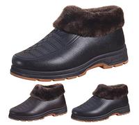 Generisch Men's Winter Shoes, Winter Boots, Waterproof, Comfortable, Non-Slip Snow Shoes, Breathable Leisure Shoes, Slip-On Boots, Thermal Shoes, Trekking Shoes, Outdoor Snow Boots, black, 10 UK