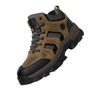 Generisch Men's Winter Shoes Without Zip, Men's Snow Shoes with Lacing, Hiking Shoes, High-Top Winter Boots, Non-Slip Snow Boots, Breathable, Comfortable Casual Shoes for Everyday Use, brown, 13.5 UK