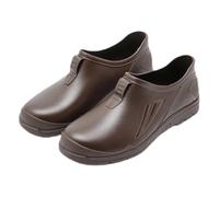 Generisch Men's Winter Wellington Boots, Rain Shoes, Plain Non-Slip Platform, Lightweight Men's Boots, Comfortable Wellington Boots for Walks, Gardening, brown, 9 UK