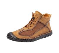 generisch Men's Work Boots Outdoor Ankle Boots Sporty Ankle Boots Non-Slip Wear Resistant Safety Boots Waterproof Breathable Hiking Boots High Top Trekking Shoes, brown, 10 UK