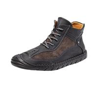 generisch Men's Work Boots Outdoor Ankle Boots Sporty Ankle Boots Non-Slip Wear Resistant Safety Boots Waterproof Breathable Hiking Boots High Top Trekking Shoes, black, 10 UK