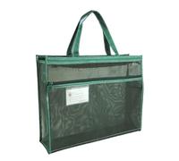 Generisch Mesh Art Supply Bag, 17 x 13 x 4.4 Inch Clear Art Storage Bags with Handle and Zipper, A3 Size Mesh Tote Artwork Organisation, Ideal for School, Studio, Travel, Green, see description, See
