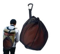 Generisch Mesh Ball Carry Bag, 12 Inch Basketball Mesh Bag, Oxford Fabric Drawstring, Breathable, Lightweight, Compact, Protects Ball Against Wear and Stains, Ideal for Sports, Training, Leisure, On