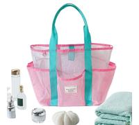 Generisch Mesh Beach Bag, Reusable Mesh Pool Bag, Large, Storage Bags for Travel, Camping, Holiday, Picnic, Garden & Household, Green handle, Siehe Beschreibung