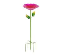 Generisch Metal Bird Bath, Rustproof, Weatherproof, Flower-shaped Bath Bowl, Decorative Bird Bath Bowl, for the Yard, Patio, Balcony, Backyard and Outdoor Decoration