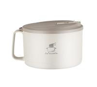 Generisch Metal Lunch Box - 1100ml Stainless Steel Cooking Bowl, Dustproof Lid, Heat Resistant Handle Container | Portable Food Storage for Thai Pho Soup, Cereal, Kitchen, Home Brew