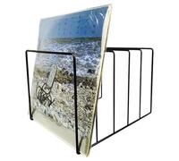 Generisch Metal Record Rack, Black Iron Book , Vinyl Storage Holder, Stand, Rack, Bills and Mail Document Paper, File Sorter