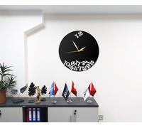 Generisch Metal Wall Clock Modern 40 x 40 cm - Decorative Designer Clock with 3D Effect & Number Design - Living Room, Office & Home Wall Decoration