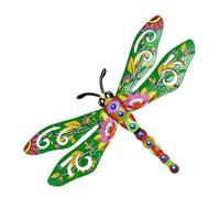 Generisch Metal Wall Decoration, Colourful Painted Garden Sculptures, Dragonfly Ornaments, Fence Attachment, for the Wall, the Yard, Patio, Garden, Lawn and Grassland