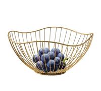 Generisch Metal Wire Fruit Basket - Hollowed Artistic Bowl for Snacks, Kitchen Table Decoration | Stylish Holder for Banana, Grapes, Oranges, Modern Dining Room Display, Durable
