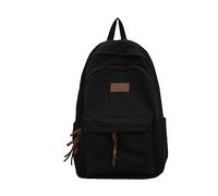 Generisch Middle School Backpack Unisex Simple Plain Large Capacity Versatile Travel College Backpack, black, Einheitsgröße, Traditional Backpacks