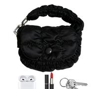 Generisch Mini Bags - Very Small and Cute Wrist Bag, Quilted Mini Buffer | for Outdoor Activities Evening Travel Dating Commuting, black, see description, See description