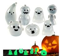 Generisch Mini Bright Garden Decor, Light Ghost Kit Accessories Accessories, Resin Ghost Decorations, Miniature Ghost Statues That Glow in the Dark for Patio, Lawn, Courtyard
