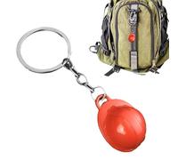 Generisch Mini Helf Keychain, Bauhut Key Ring, Mini Miniature Construction Helmets Safety Hat for Birthday Party Awards Supplies, orange, Siehe Beschreibung