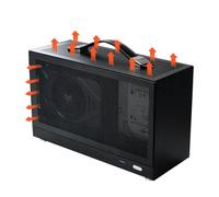 Generisch Mini ITX Computer Case - ITX Mini Small Case Aluminium Case | Thickened Portable Desktop Computer, Empty, PC and Other