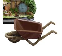 Generisch Mini Wheelbarrow | Miniature Dollhouse Tools - Miniature Dollhouse Fairy Garden Simulation Farm Cart Wheelbarrow for Garden Deck