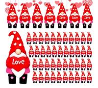 Generisch Miniature Gnome Figures, 50 Pieces Valentine's Day Figures for the Desk - Small, for Home, Living Room, Kitchen, Fireplace Shelf, Counters, Party Decoration