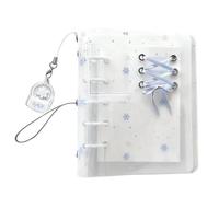 Generisch Miniature Notebook Keychain - Notepad Keychain, Book Keychain, Clear Snowflake, Smooth Writing, Pocket Journal for School, Students, Colle