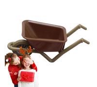 Generisch Miniature Small Toy Cart - Emulation Mini Car for Action Figures, Pocket Farm Tool Toy Model, Mini Construction Wheelbarrow for Diorama, Garden Decor, and So Do Play Scenes