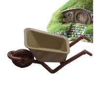 Generisch Miniature Small Toy Cart - Emulation Mini Car for Action Figures, Pocket Farm Tool Toy Model, Mini Construction Wheelbarrow for Diorama, Garden Decor, and So Do Play Scenes