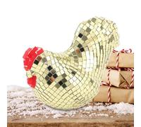 Generisch Mirror Ball Chicken Figure Made of Acrylic - Collectible Cool Acrylic Decoration | Decoration for Dance Parties, Party, Office, Living Room, Desk, Home