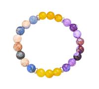 Generisch Mm Quartz For Bangle 4 Jewelry Beaded Bracelet 8mm Gradient Color Elastic Handmade Beaded Bracelet Blue Steel Lovers Rings, one size, Plastic