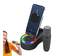 Generisch Mobile Phone Holder with Speaker, Wireless Charging Station - Mobile Phone Holder with LED Lighting for Living Room Home Office Mobile Use
