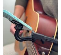 Generisch Mobile Phone Stand Guitar Head Clip, Mobile Phone Holder, Clip, Guitar Mobile Phone Holder, Smartphone Guitar Capo, Guitar Headstock Clamp Holder for Smartphone and Action Cameras