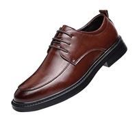 Generisch Moccasin Men's Suit Shoes Pointed Toe Elegant Trendy Oxford Derby Shoes Plain Slip On Soft Sole Comfortable Business Shoes Outdoor Business Formal Patent Shoes 37-47 EU, brown, 12 UK