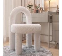 Generisch Modern Metal Makeup Chair with Backrest - Stylish Makeup Chair for Dressing Room, Elegant Design for Home Decoration