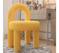 Generisch Modern Metal Makeup Chair with Backrest - Stylish Makeup Chair for Dressing Room, Elegant Design for Home Decoration