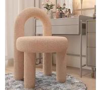 Generisch Modern Metal Makeup Chair with Backrest - Stylish Makeup Chair for Dressing Room, Elegant Design for Home Decoration