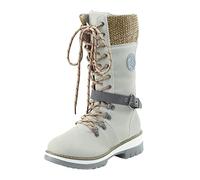 Generisch Modern winter boots for women with thermal technology as durable outdoor snow boots in medium shaft height, beige, 7 UK