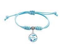 Generisch MOM Love Hand Rope Length Two Way Adjustable Bracelet with Crystal Pendant Mother's Day Gift Bracelets Couple Vibration, one size, Alloy Steel, No Gemstone
