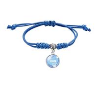 Generisch MOM Love Hand Rope Length Two Way Adjustable Bracelet with Crystal Pendant Mother's Day Gift Bracelets Couple Vibration, one size, Alloy Steel, No Gemstone