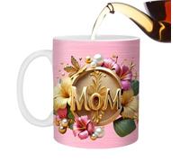 Generisch Mom Masse, Mom Coffee Mug, Mother's Day Ceramic Mug, Flower Design Appreciation Tea Cup for Coffee Lovers, Friend, Grandma, Valentine