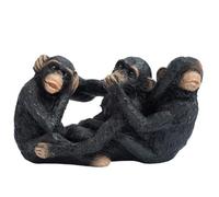 Generisch Monkey Figures - Three Wise Monkeys Resin Sculpture for Table - Hearing Seeing Speaking Nothing Evil Figure Decoration for Room Balcony Desk Garden