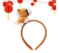 Generisch Moon New Year Headband, Festive Plush Horse Headpiece, Soft Animal Dolls Headband, For Chinese New Year, Family Photos, Festive Theme Parties, Cosplay, Short Video Shots